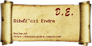 Dibáczi Endre névjegykártya